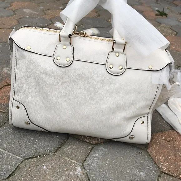 NWT Coach Chalk Rhyder Satchel With Shoulder Strap
& Dust Bag. - Picture 2 of 14
